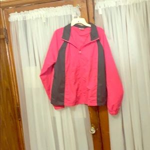 Danskin gray and pink windbreaker size XL